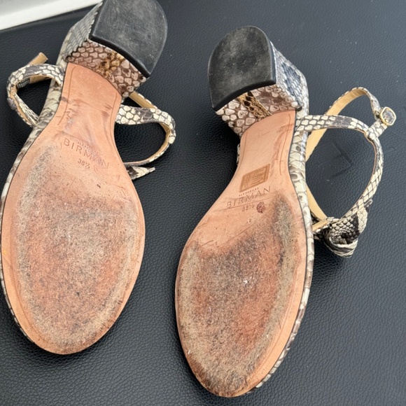 Alexander Birman Clarista T-strap sandal, python print. With box - Picture 4 of 10